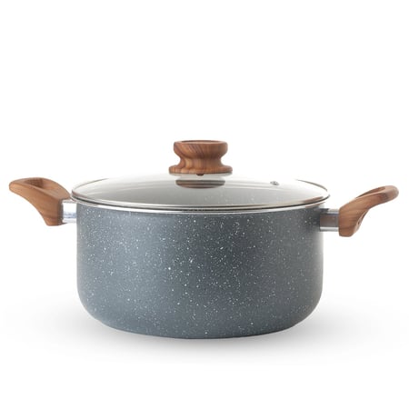 قدر عميق جرانيت مع غطاء