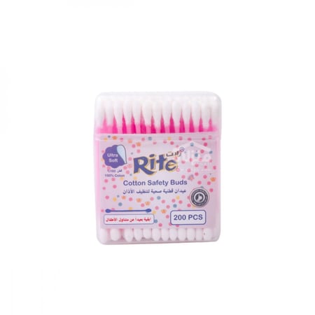 أعواد قطنية 200 حبة شكل مربع