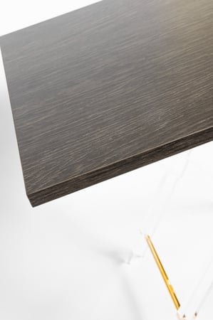 طقم طاولات أكرلك بسطح خشبي مربع 4 قطع