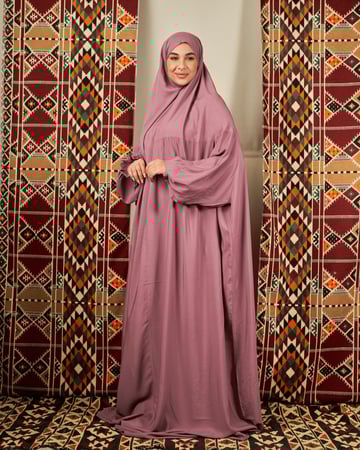 شرشف صلاة وردي- بخنق مطاط