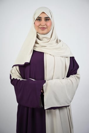 شرشف صلاة بلونين البيج والبنفسجي الغامق - سحاب