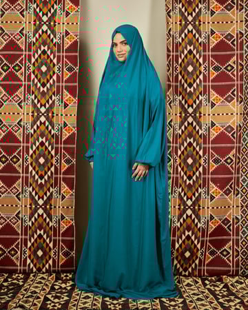 شرشف صلاة تركوازي فاتح - بخنق مطاط