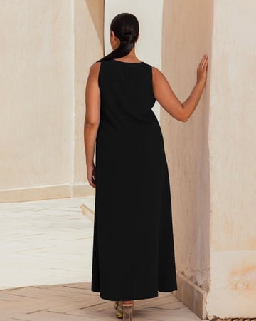 فستان أسود-كتان