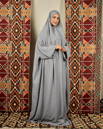 شرشف صلاة رمادي غامق - بخنق مطاط