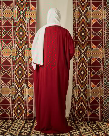 شرشف صلاة عودي- بسحاب وأكمام مطاطية