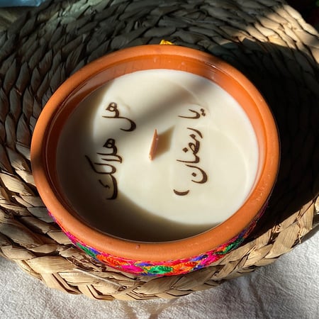 شمعة فخارية تُراثية
