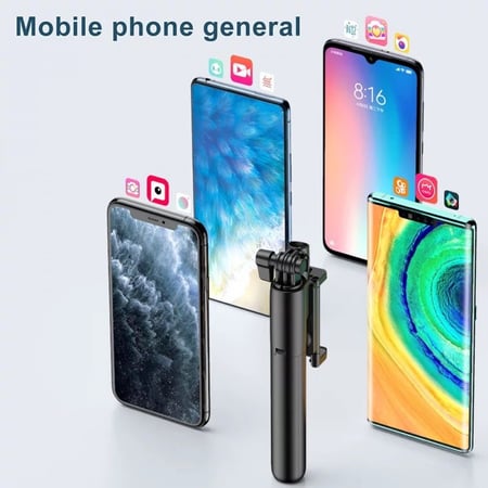 عصا سيلفي بلوتوث لاسلكية لهواتف ايفون 11 برو 7 8 لهواتف سامسونج جالاكسي قابلة للطي مونوبود