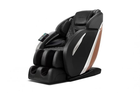 كرسي تجاري أسود مع جهاز مدى