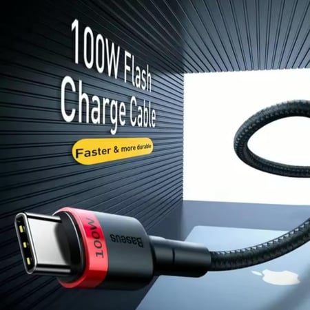 كابل شحن سريع Baseus 100W