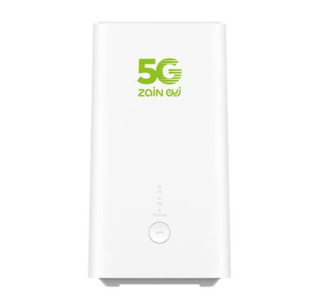 راوتر سي بي اي 5 شبكة الجيل الخامس 5G بتقنية واي فاي 6، 3000 ميجابت لكل ثانية يعمل علي شبكه زين فقط، أبيض