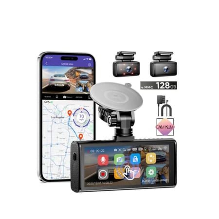 داش كام ازدوم بدقة 4k ثلاث قنوات امامي وخلفي وداخلي m560 -اسود