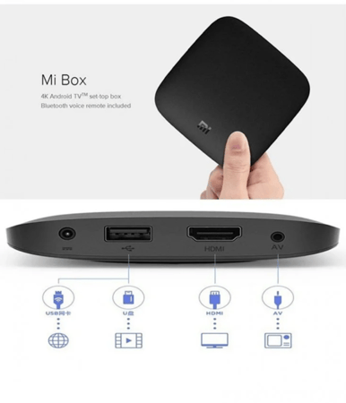 تي في بوكس شاومي مي بنظام أندرويد وجودة 4K ودقة فائقة الوضوح، طراز MDZ-22 أسود من شاومي