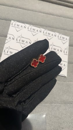 حلق سويت الامبرا حجر احمر-روز قولد