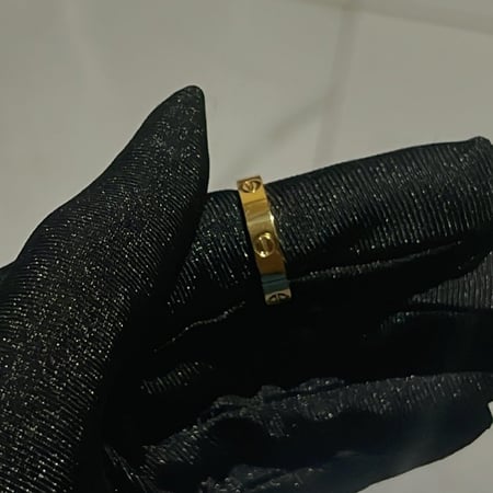 خاتم لوف نحيف سادة -قولد