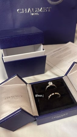 خاتم بي ماي لوف نص دايموند-سلفر