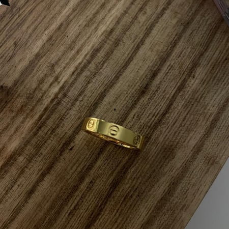 خاتم لوف نحيف سادة -قولد