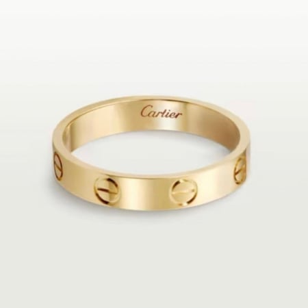 خاتم لوف نحيف سادة -قولد