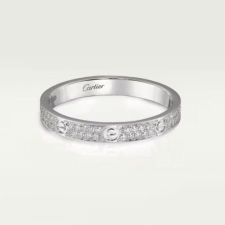 خاتم لوف فل دايموند نحيف-سلفر