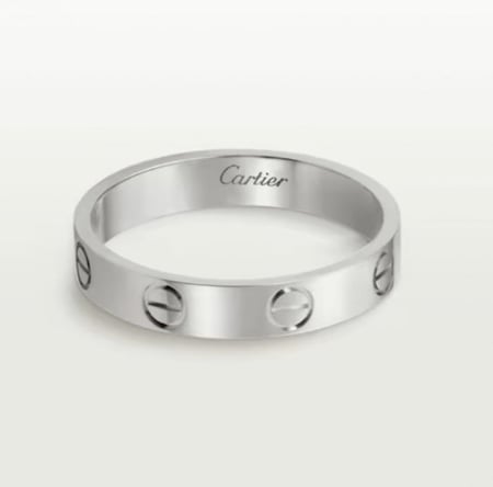 خاتم لوف نحيف سادة -سلفر