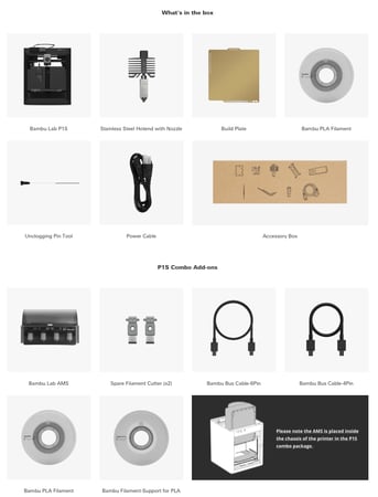 طابعة ثلاثية الأبعاد مع كاميرا مدمجة Bambu Lab P1S