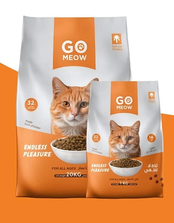 قو مياو طعام جاف للقطط بنكهة الدجاج – تغذية متوازنة للفئات المتنوعة