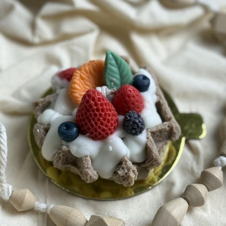 شمعة الوافل بالفواكة