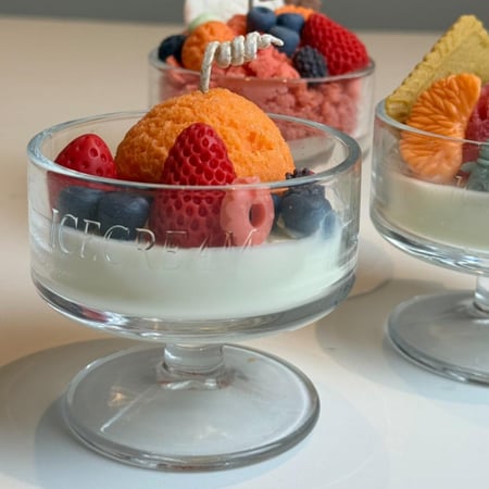 شمعة الفواكة والايس كريم