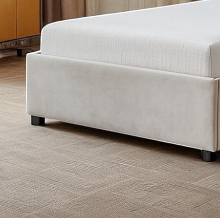 سرير خشبي بتنجيد مخملي عصري 90×190 سم