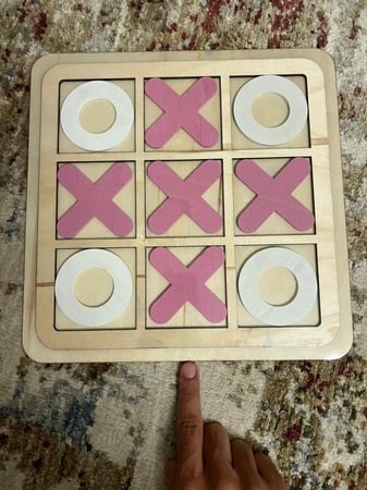 لعبة إكس أو - كبير - وردي