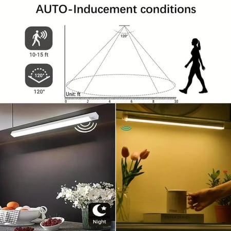 مصباح ليد ٣٠ سم اصفر دافيء مع مستشعر حركه