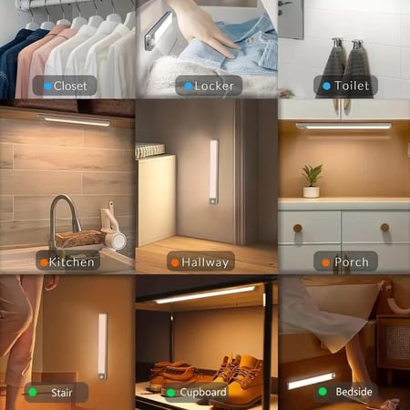 مصباح ليد ٣٠ سم اصفر دافيء مع مستشعر حركه