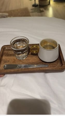 صينية مستطيل خشبي