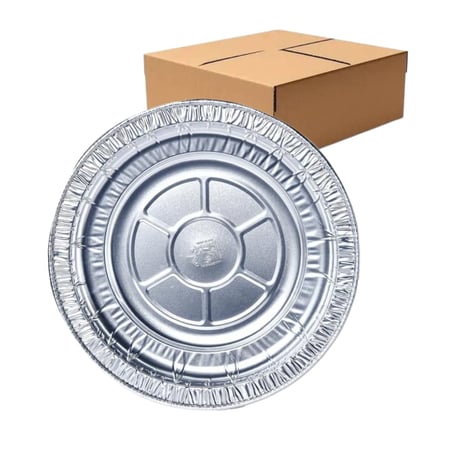 كرتون صحون قصدير دائري كبيرجدا  56 سم 25حبة