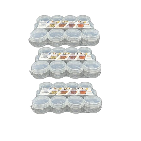 علب بلاستيك شفاف 50 مل 12 ×3 =36 حبة