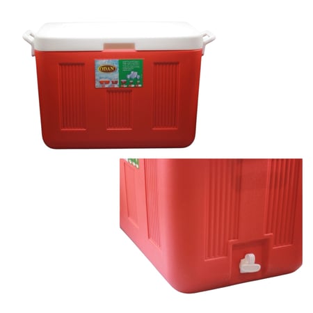 صندوق مبرد الثلج معزول بسعة 45 لتر ي تميز بفتحة للتصريف الماء