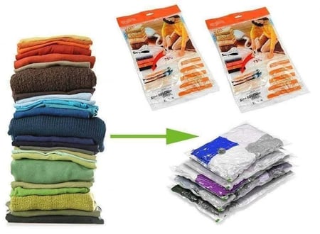 أكياس تخزين بتفريغ الهواء للملابس - مقاس 70×100 سم - 3 قطع