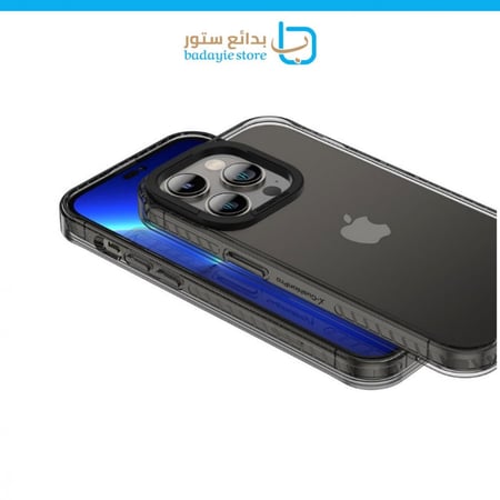 AMAZINGthing - كفر حماية لامتصاص الصدمات للايفون 14 برو / 14 برو ماكس - اسود شفاف