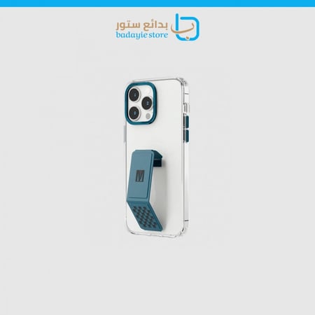 levelo - كفر حماية شفاف مع مسكة استاند مغناطيس للأيفون 14 برو / 14 برو ماكس - تركواز