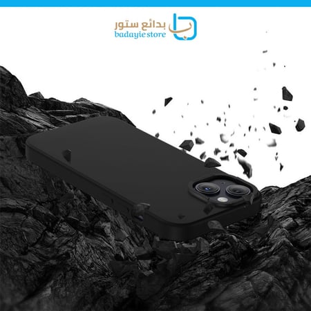 AmazingThing - كفر ايفون 14 / 14 بلس ماج سيف سموثي مقاوم للصدمات - اسود
