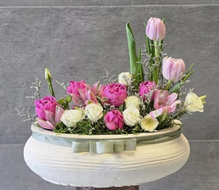 فازه ورد طبيعي هولندي-تنسيق فازة ورد