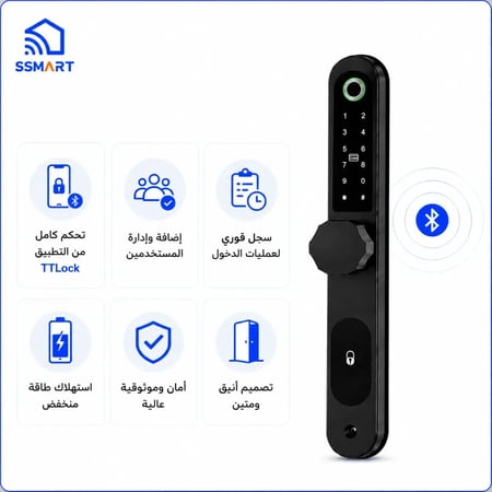 قفل خارجي ذكي TTLock مع تطبيق الجوال وسجل عمليات الدخول