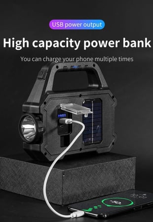 جهاز الطاقة الشمسية (كشاف + شاحن)