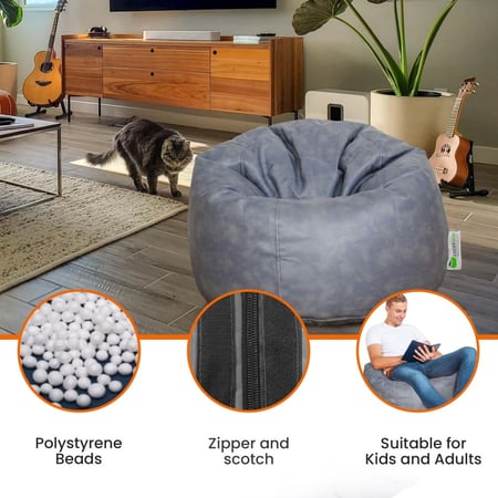 أندرسون بين باج جلد رمادي اللون متوسط الحجم بين باج السعودية