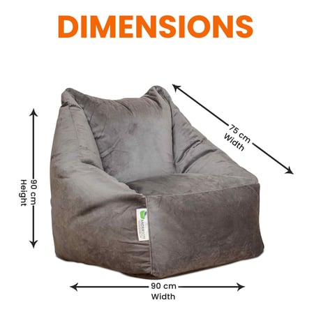 اندرسون جراند بين باج لون رمادي بتصميم فاخر Bean Bag Saudi Arabia