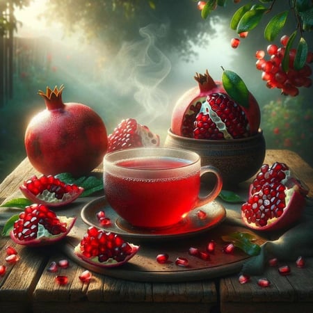 شاي الرمان الطبيعي بحبات الرمان 250 جرام