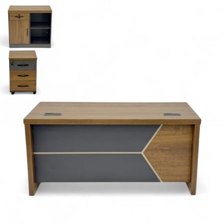 مكتب مدير عصري مع وحدة أدراج وسايد خزانة