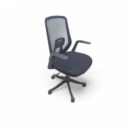 كرسي دوار شبكي ظهر قصير