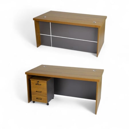 مكتب مدير خشبي مع وحدة أدراج