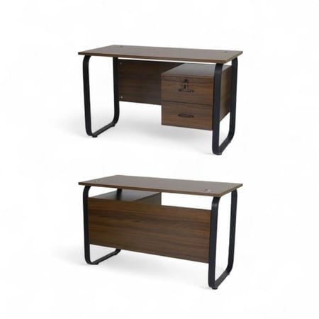 مكتب عمل خشبي مع أدراج وقفل