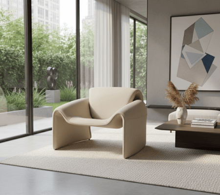 كرسي "بولين" جلد (Paulin Chair)